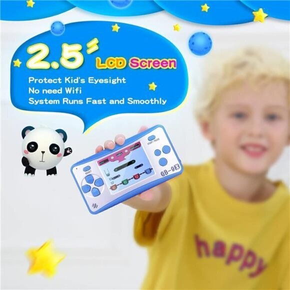 Kids Handheld 168 Built In Games Console Children Ages 4-12 Retro Classic BLUE - Picture 2 of 6